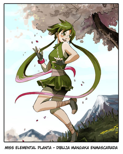Miss y Mister elemental de planta y virus