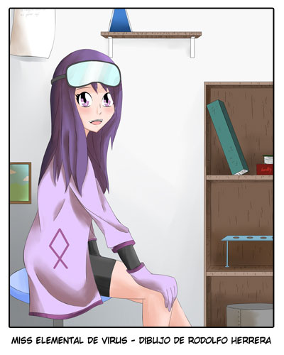 Miss y Mister elemental de planta y virus