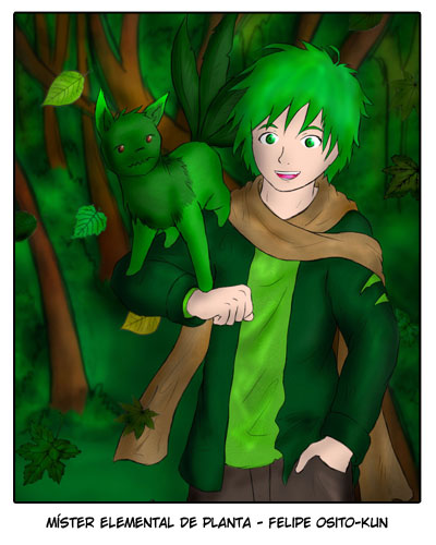 Miss y Mister elemental de planta y virus