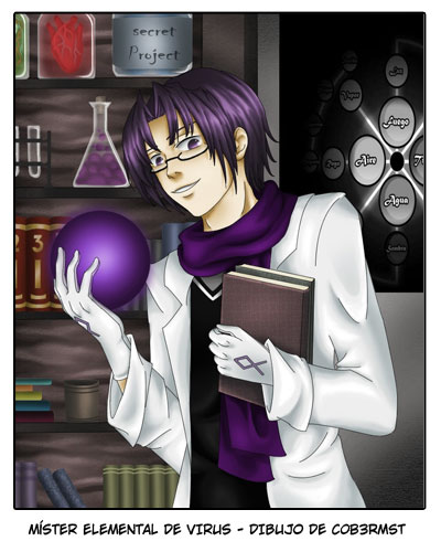 Miss y Mister elemental de planta y virus