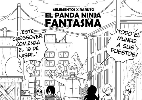 Panda Ninja Fantasma - Crossover Raruto x 5 elementos