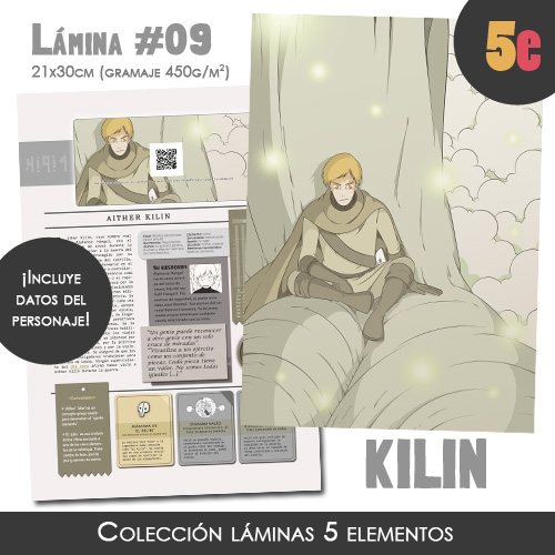 5 elementos lámina de colección
