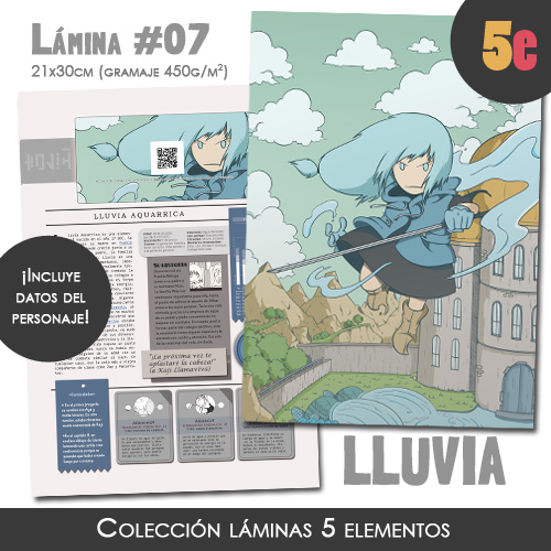 5 elementos lámina de colección