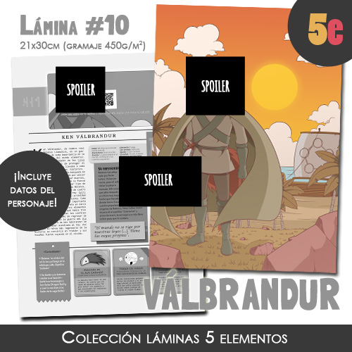 5 elementos lámina de colección