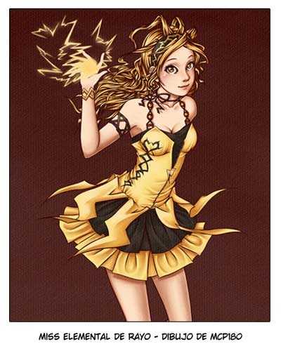 Miss y Mister elemental de sombra y rayo