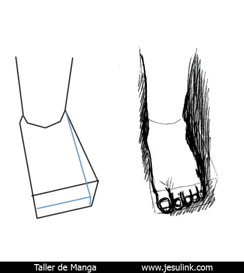 Taller de Manga cómo dibujar un pie jesulink