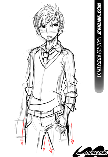 Taller de Manga. Cómo dibujar un chico Manga.